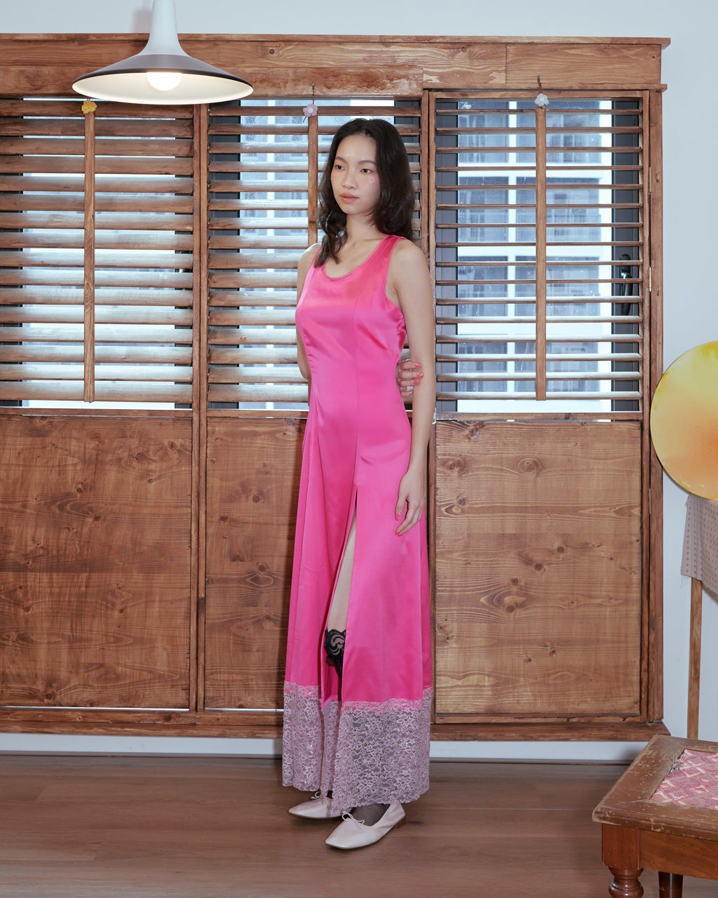 Kittie Yiyi Starry Chill Double Slit Dress - Fuchsia Pink