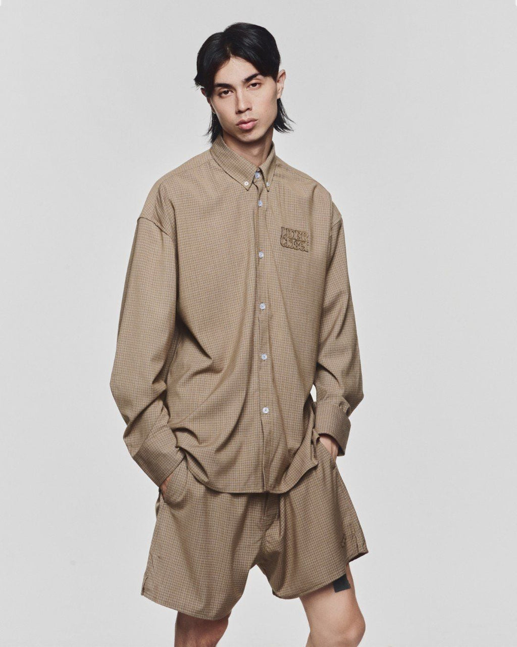 LIDER LAID BACK CHECK SHIRT [Still Sand]