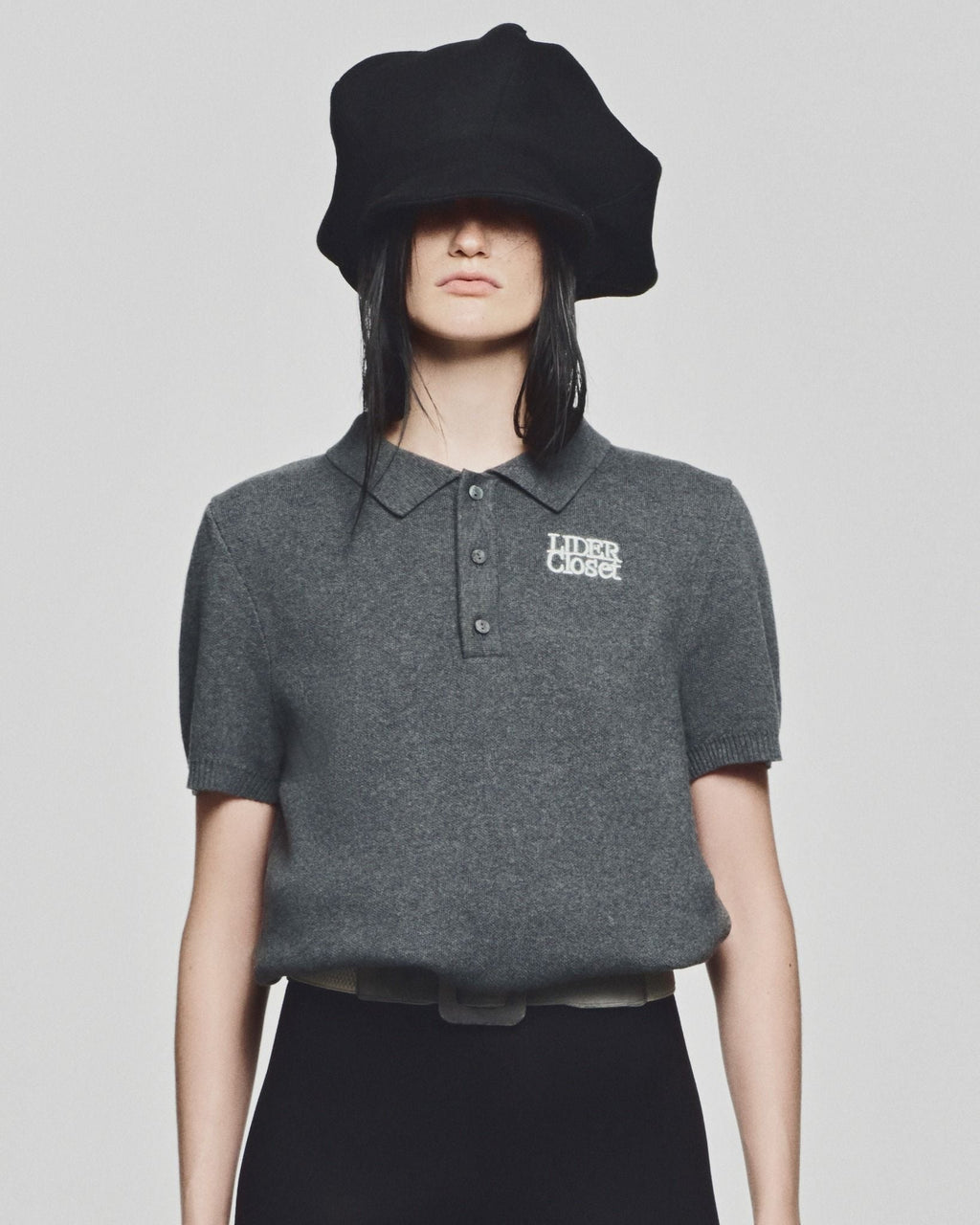 LIDER - THE ELAN KNIT POLO SHIRT - Moon Grey