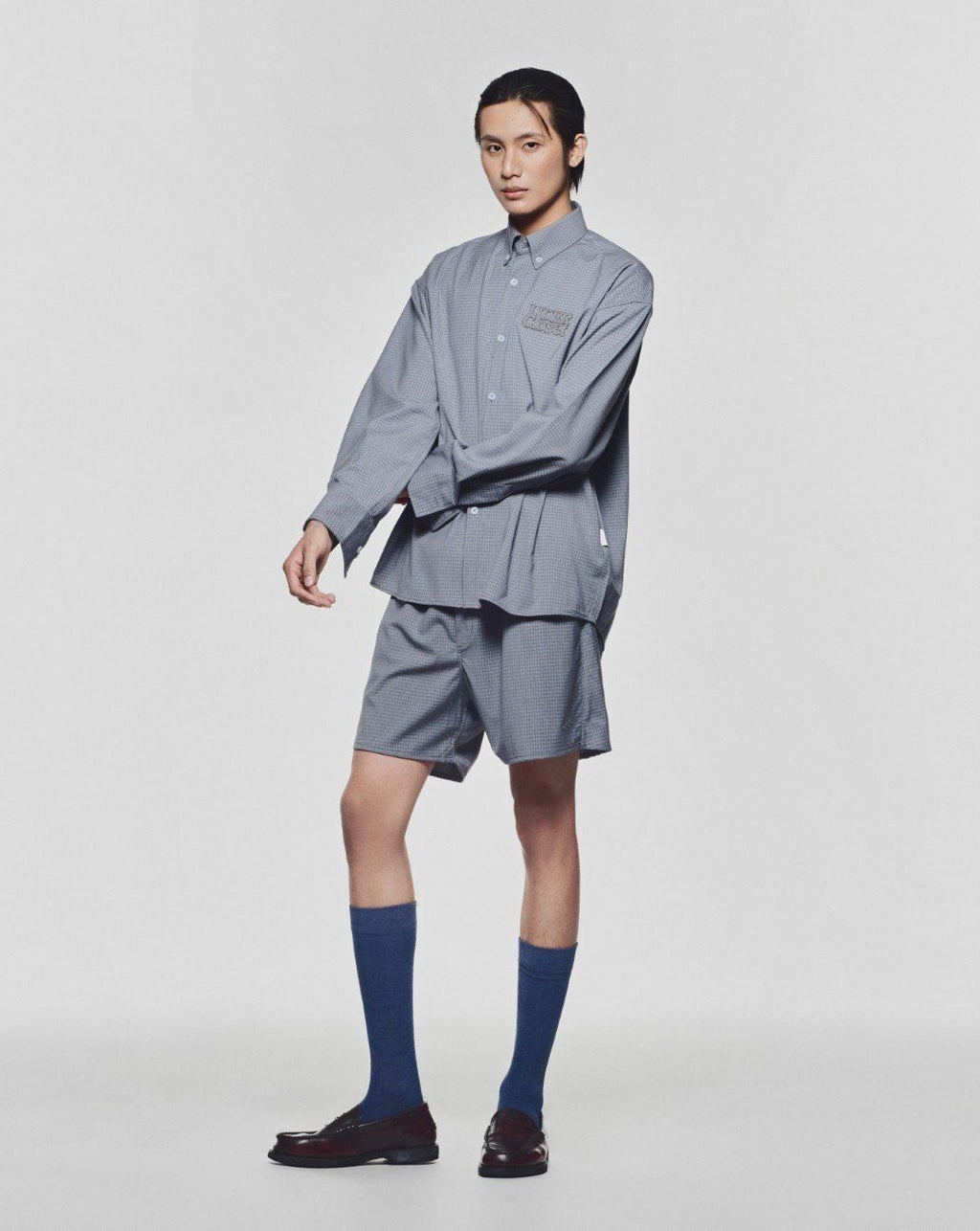 LIDER LAIDBACK CHECK SHORTS [Misty Blue]