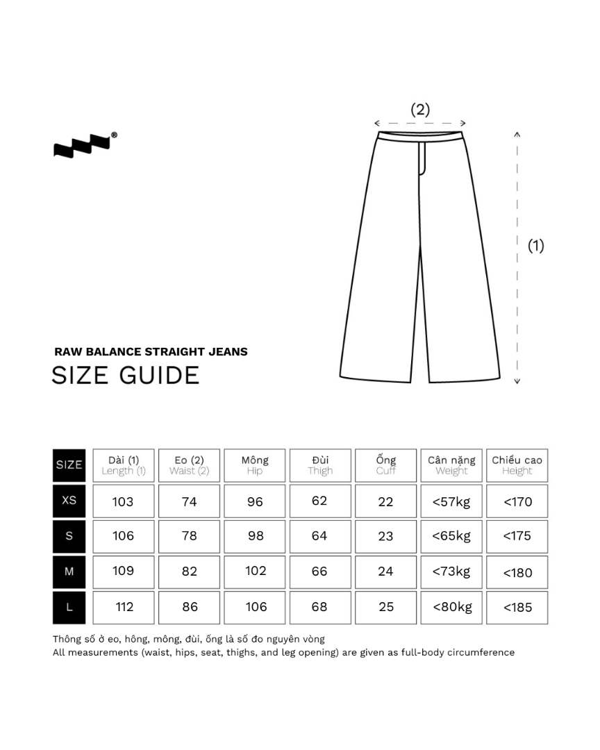 LIDER RAW BALANCE DENIM JEANS