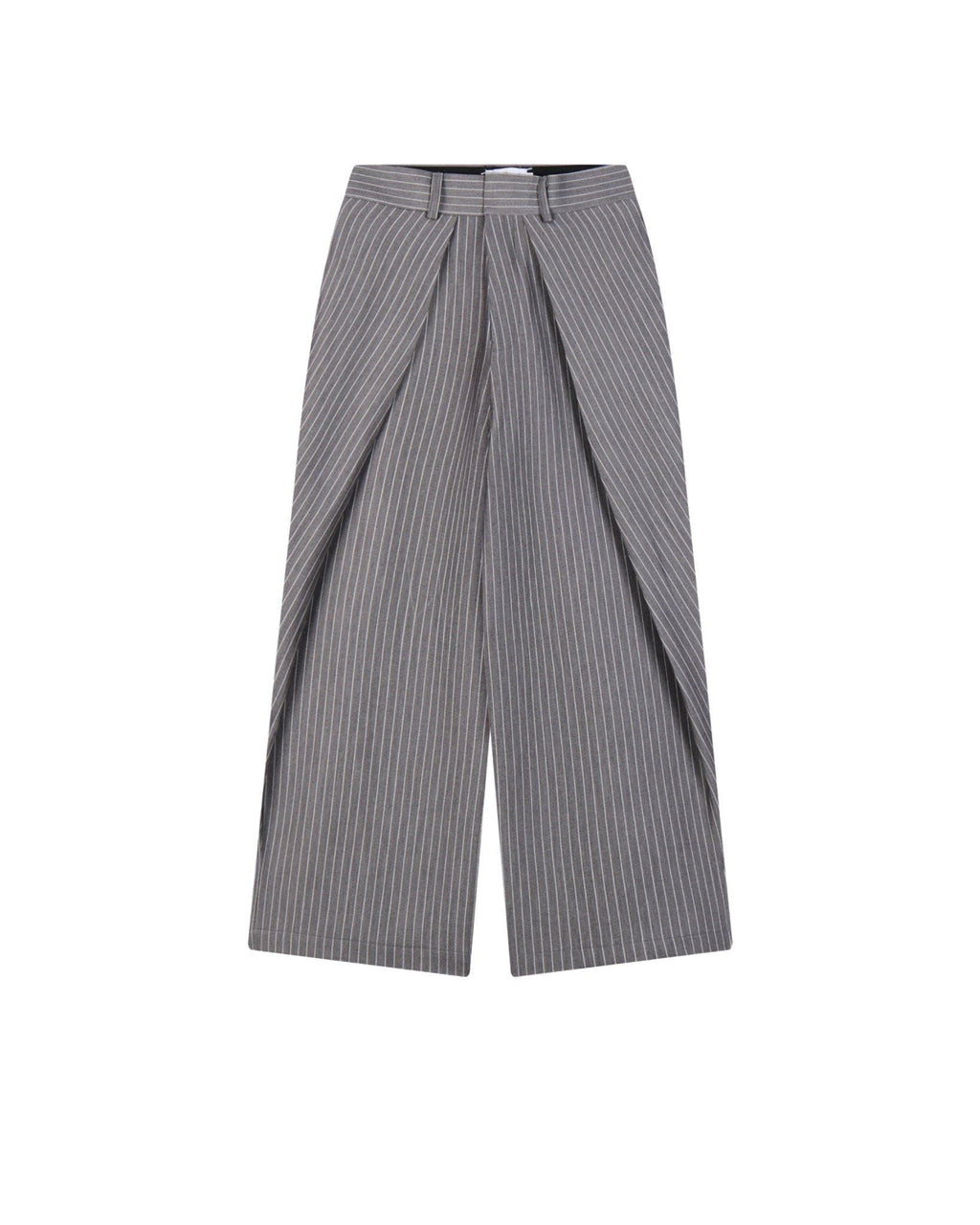LIDER - ROLLING WIDE-LEG TROUSERS [Striped Grey]