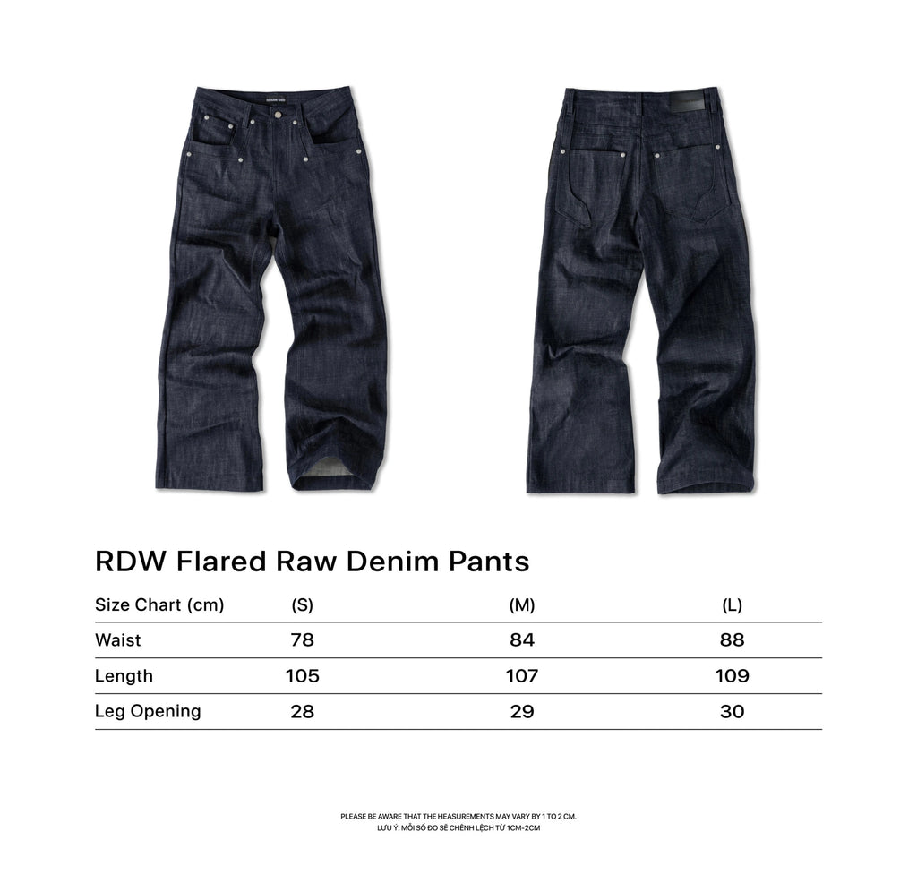 RDW Flare RAW Denim - NAVY
