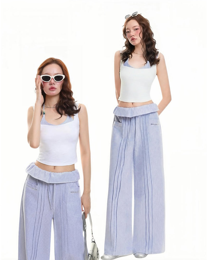 THE FANCÉ Elly Top Sky Striped – official view 1