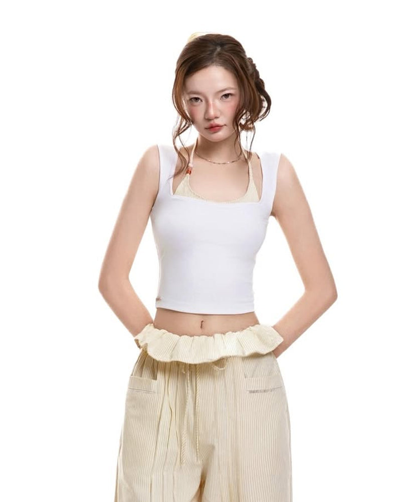 THE FANCÉ Elly Top Yellow Striped – official view 1