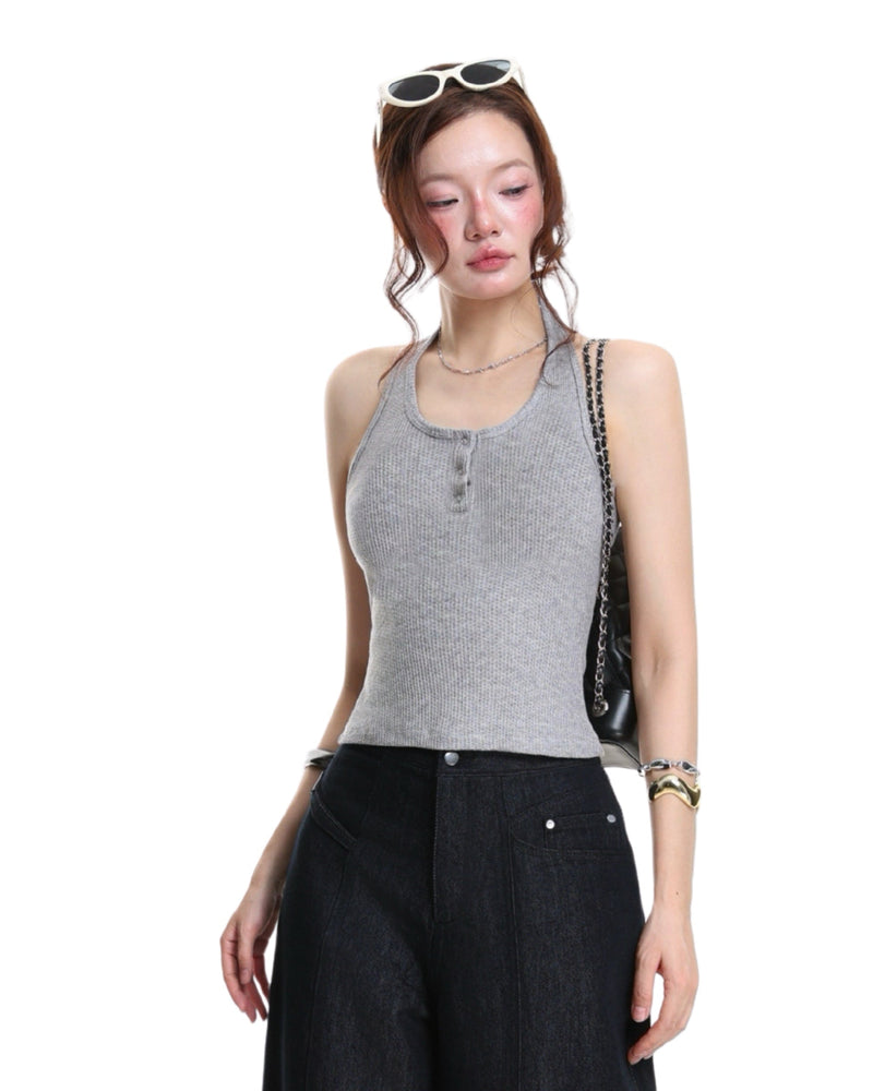 THE FANCÉ Mellow Tanktop Grey – official view 1