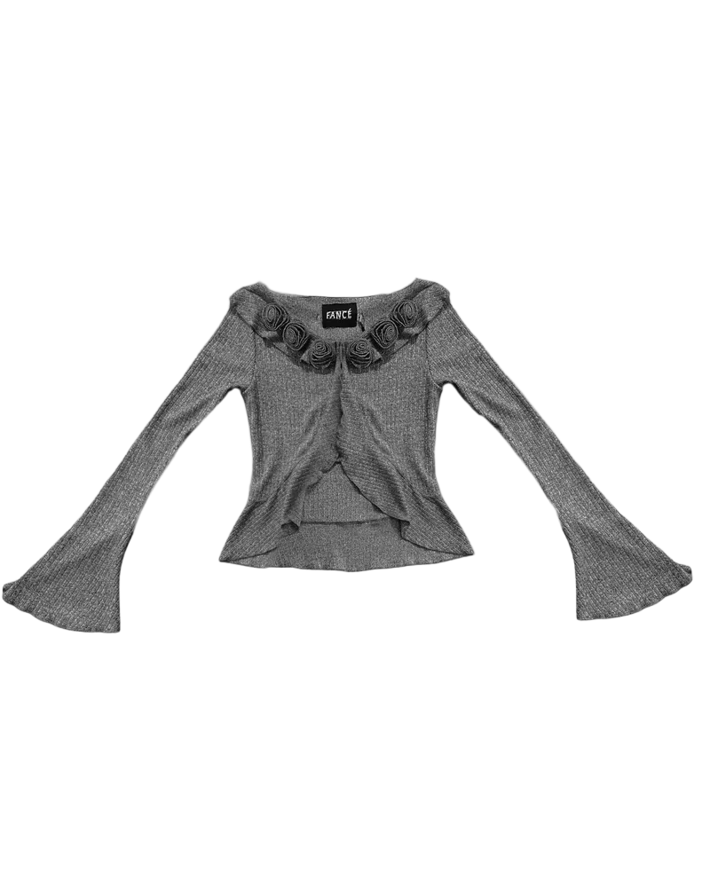 THE FANCÉ Selenia Top – Dark Grey