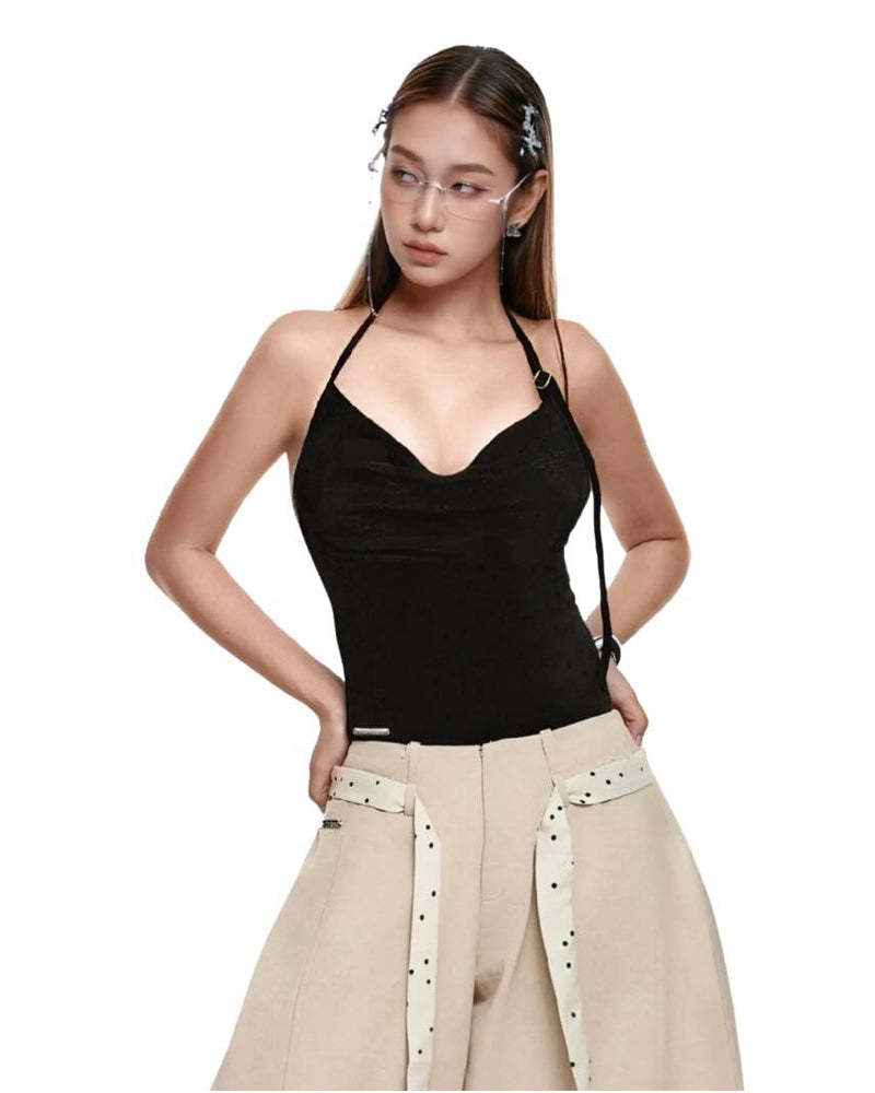 THE FANCÉ Suzy Top Black Bling – official view 1