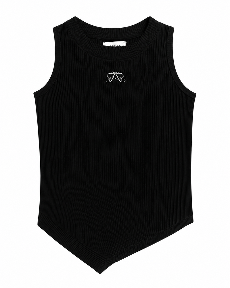 THE FANCÉ Yona Tanktop Black – white background product photo