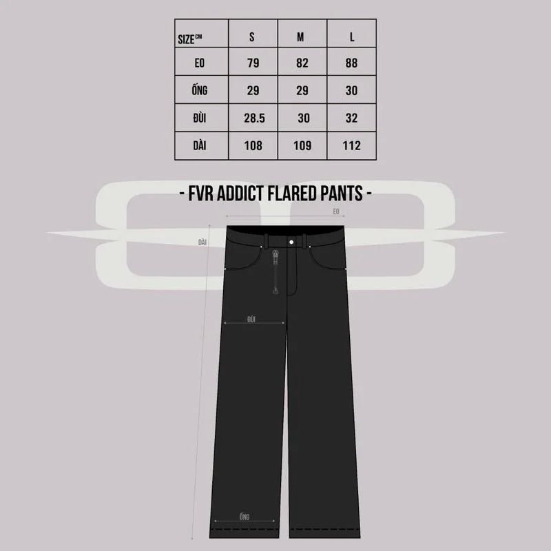 BCK Flared Addict Pants - Black