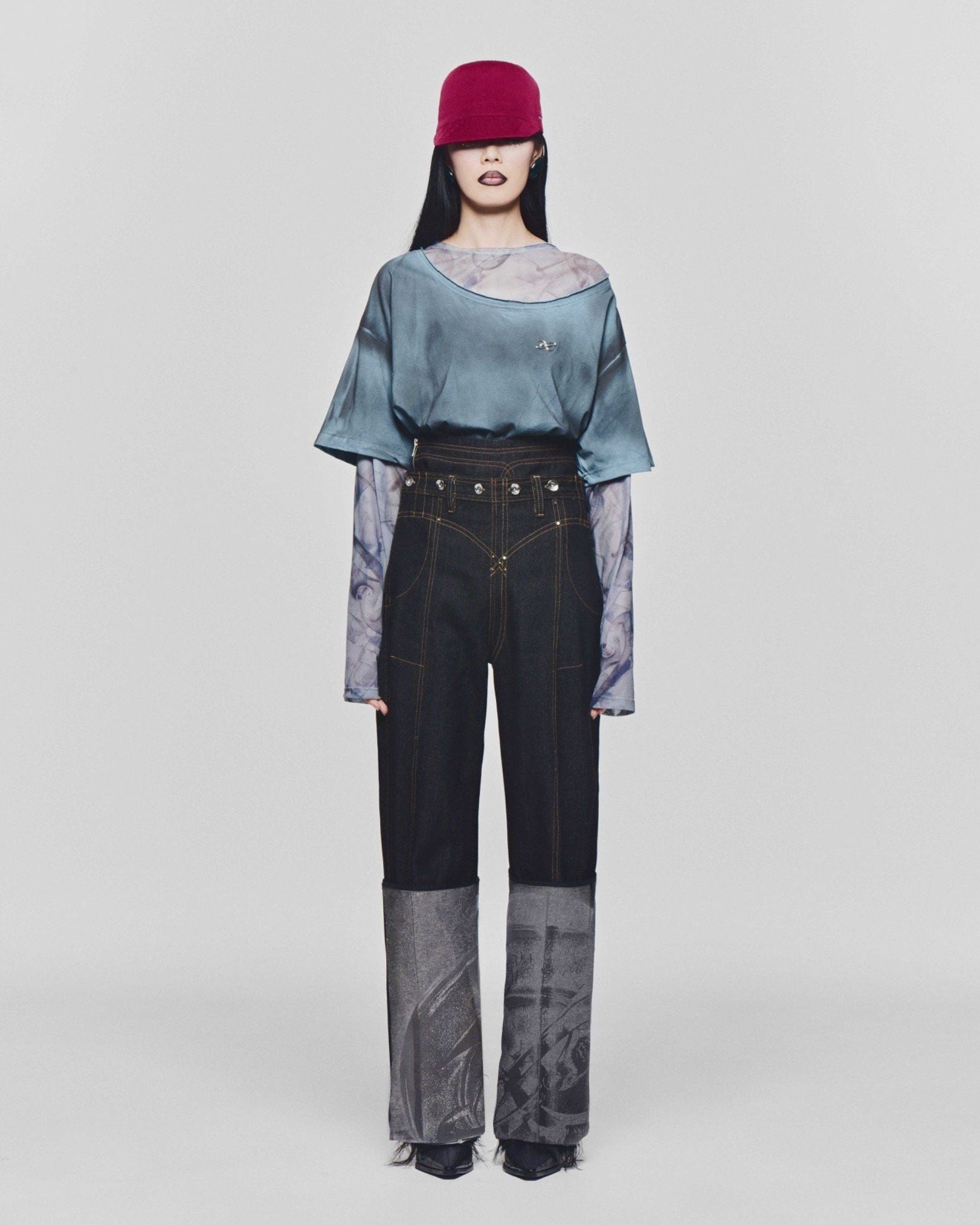 LIDER X ENIGMA CUFFED JEANS