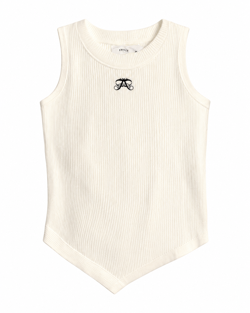THE FANCÉ Yona Tanktop White – white background product photo