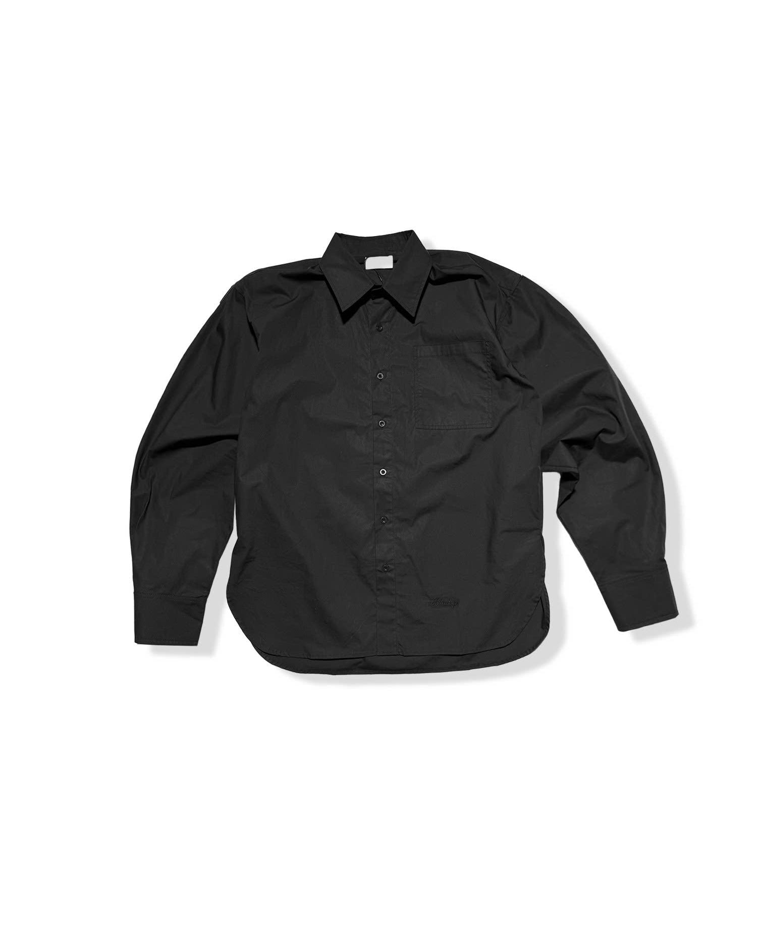 Blackorp Wrinkled Poplin Logo Long Sleeve Shirts