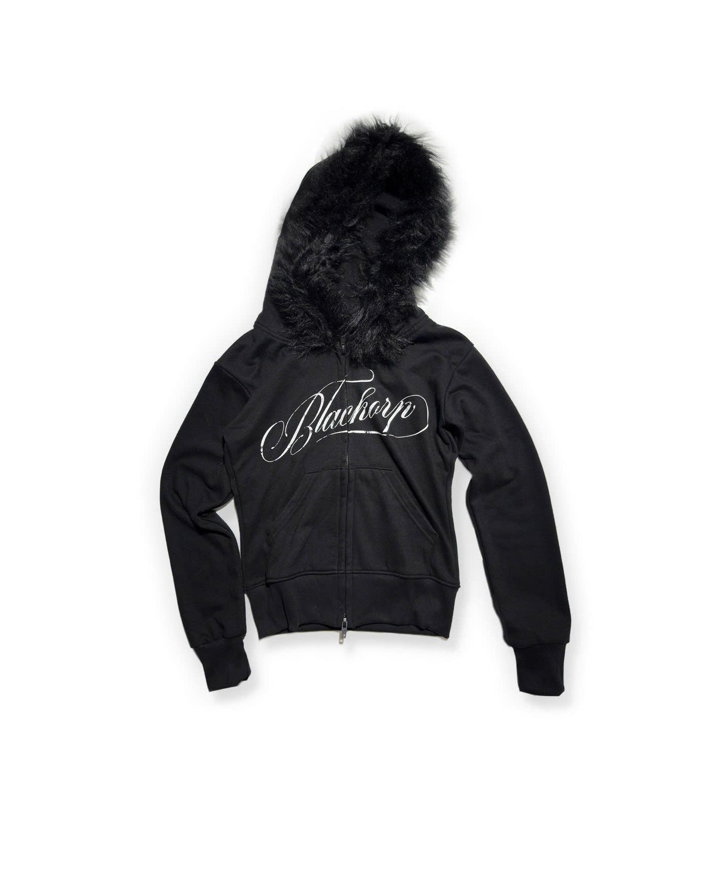 Blackorp Fur Trimming Hooded Zip-Up